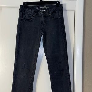 American Eagle super Search skinny black jeans